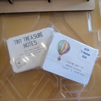 Tiny Treasure Notes, a set of fifty illustrated lunchbox notes with encouraging messages